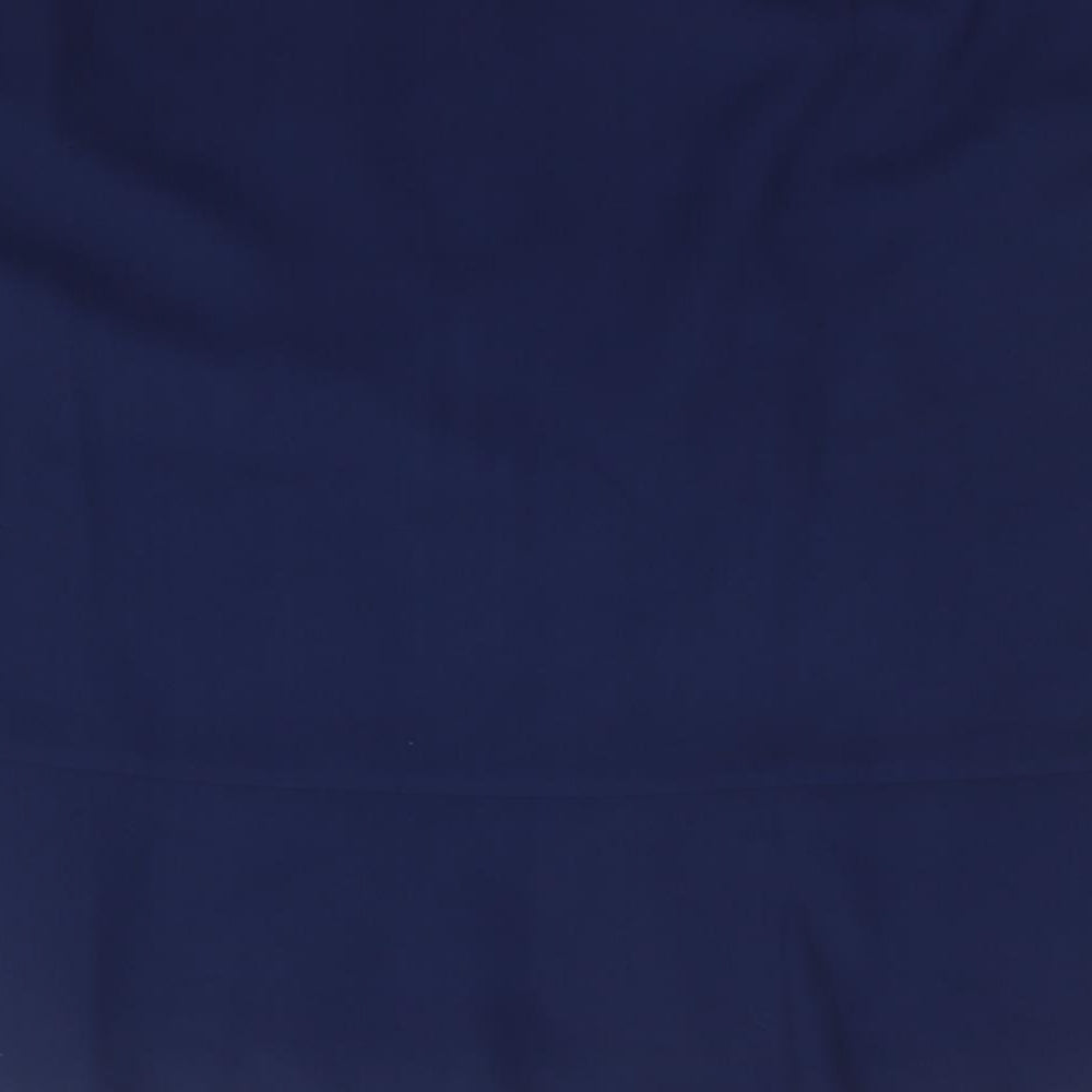 Crealine Womens Blue Polyester Flare Skirt Size 24 Zip