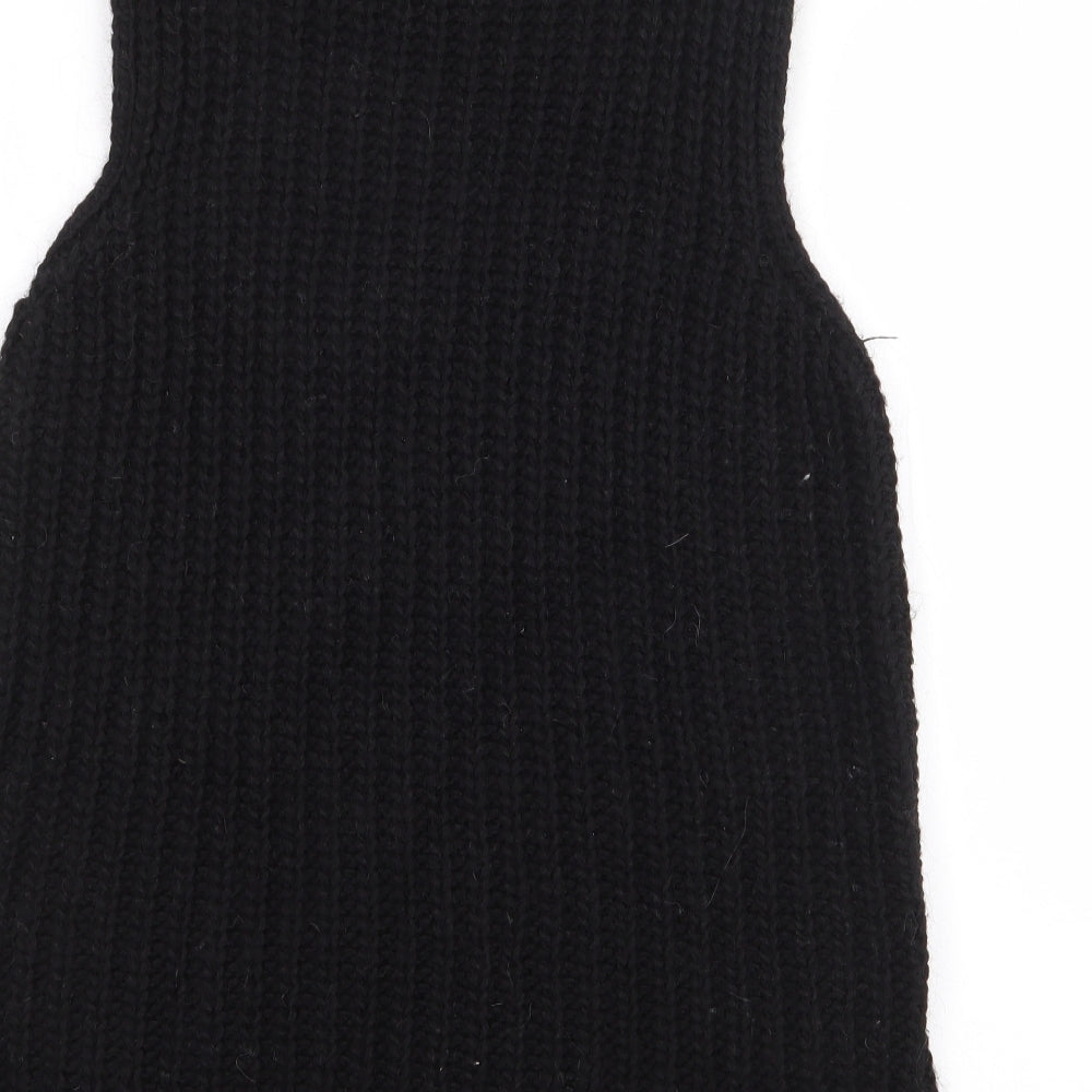 Zara Womens Black Round Neck Acrylic Pullover Jumper Size S