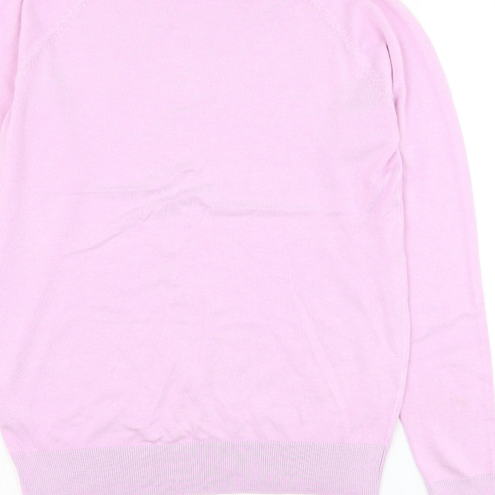 Dunnes Stores Womens Pink Round Neck Viscose Pullover Jumper Size M