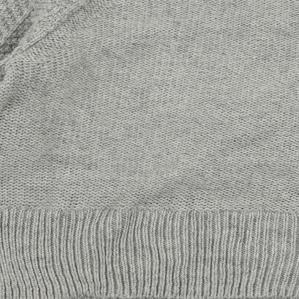 H&M Womens Grey Round Neck Acrylic Pullover Jumper Size S