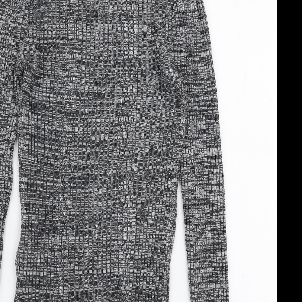 Topshop Womens Grey Roll Neck Acrylic Pullover Jumper Size 8
