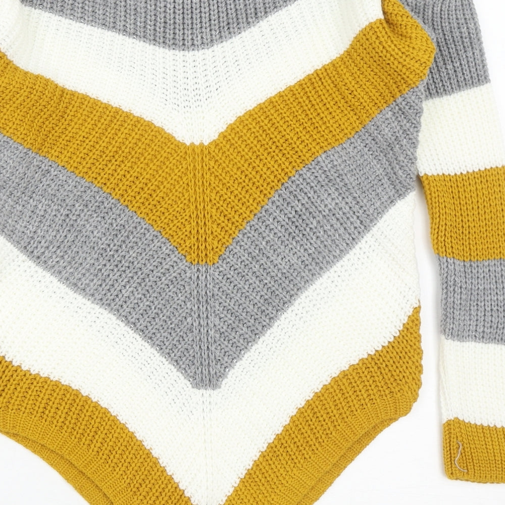 Select Womens Multicoloured Round Neck Acrylic Pullover Jumper Size S