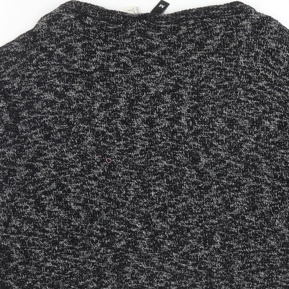 H&M Womens Black Round Neck Cotton Pullover Jumper Size M
