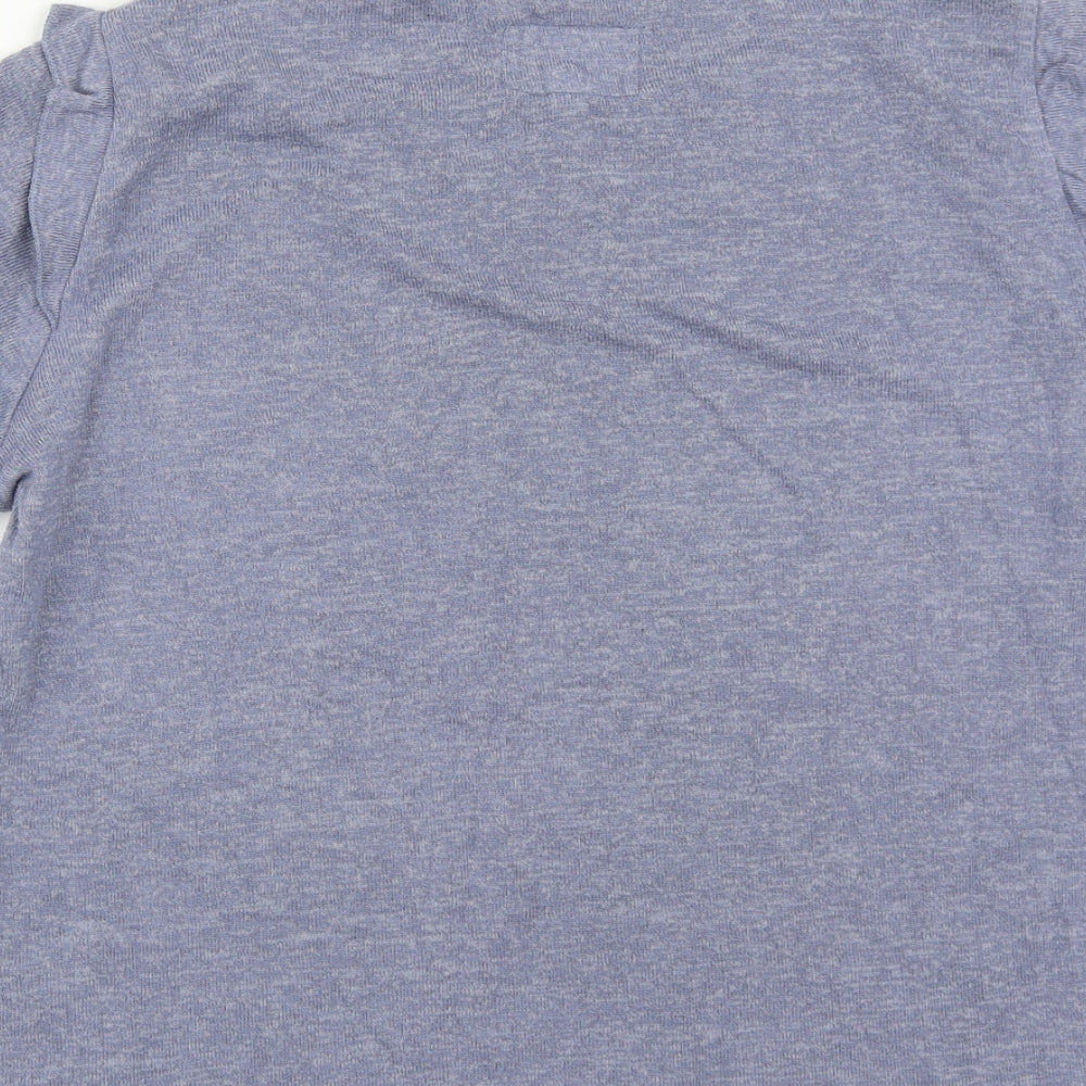 NEXT Womens Blue Viscose Basic T-Shirt Size M Round Neck