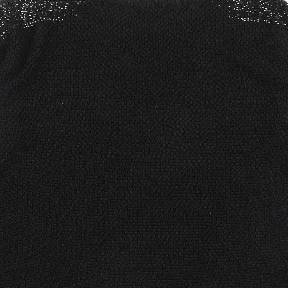 Klass Womens Black Round Neck Acrylic Pullover Jumper Size M
