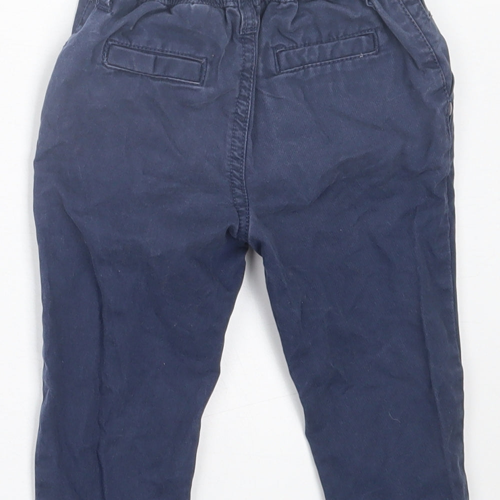 wollesbabes Boys Blue Cotton Capri Trousers Size 12-18 Months Button