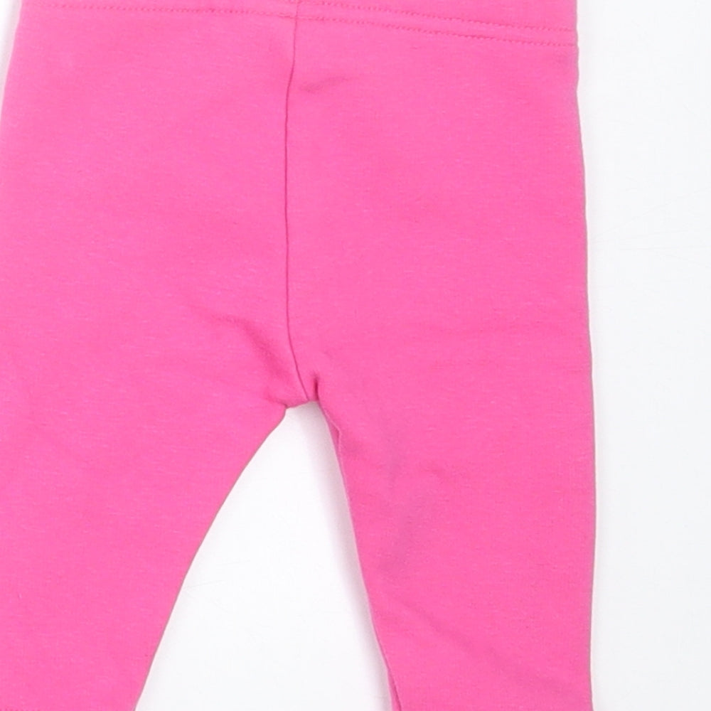 NEXT Girls Pink Polyester Capri Trousers Size 3-6 Months Pullover
