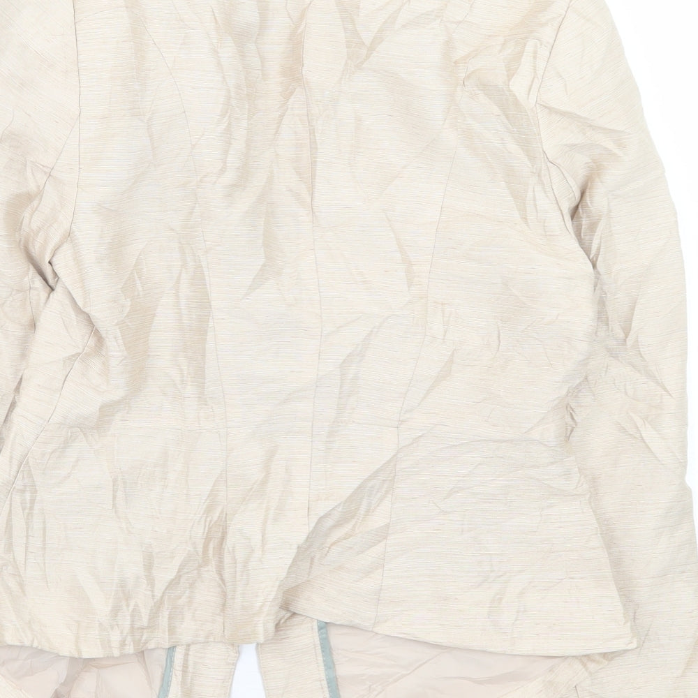 H&M Womens Beige Jacket Blazer Size 10