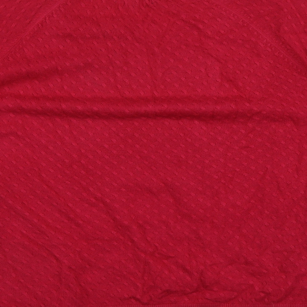 Per Una Womens Pink Round Neck Acrylic Pullover Jumper Size 20