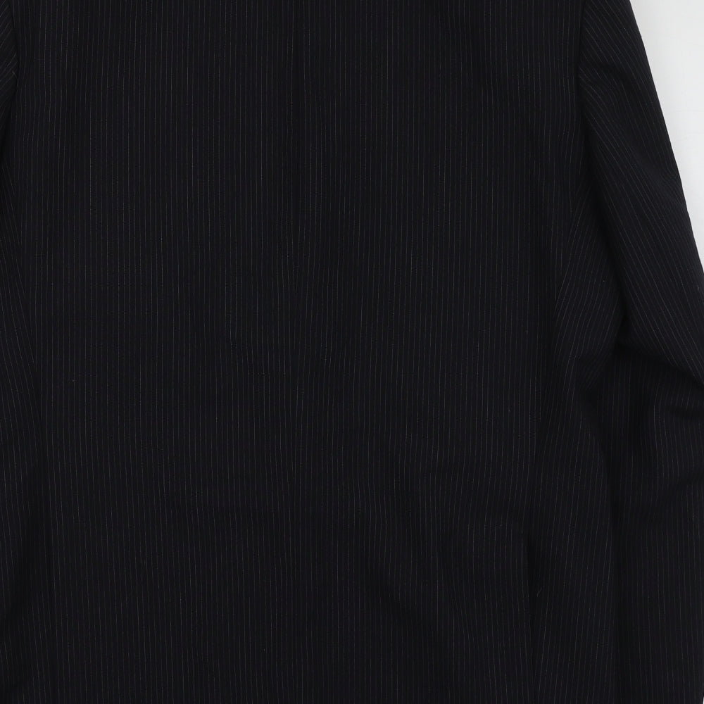 Skopes Mens Blue Striped Polyester Jacket Suit Jacket Size L