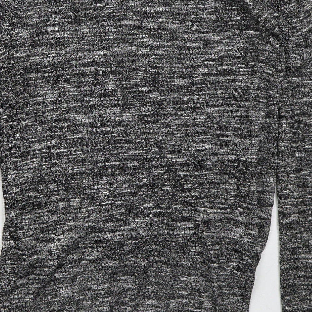 VERO MODA Womens Grey V-Neck Acrylic Pullover Jumper Size XS