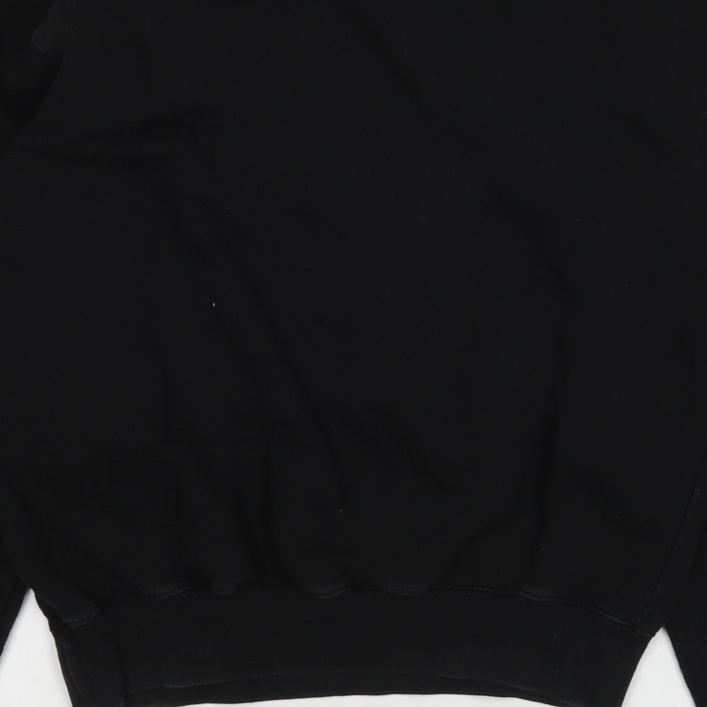 Famona Womens Black Cotton Pullover Sweatshirt Size XS - Queen