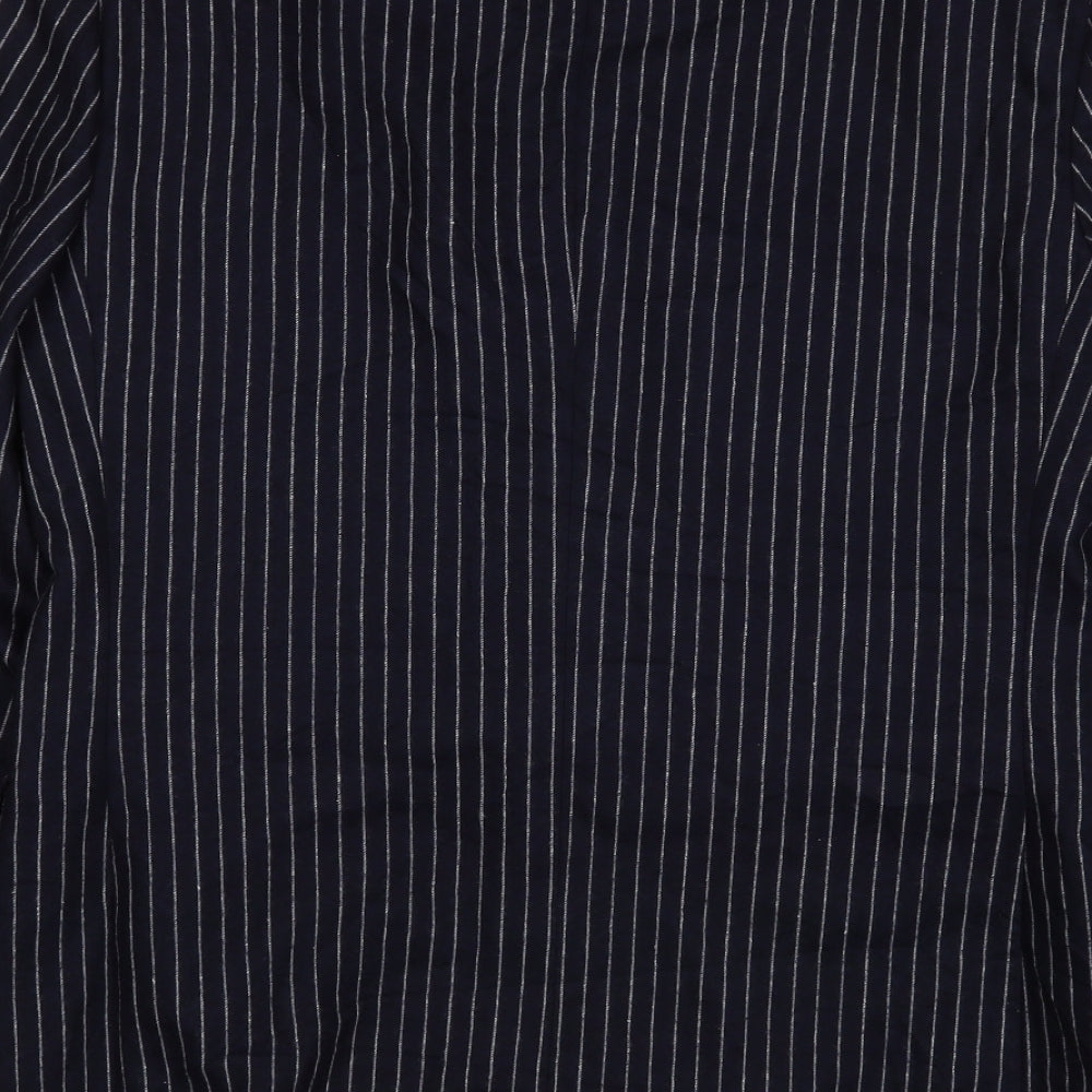 VIP Mens Grey Striped Wool Jacket Suit Jacket Size 42
