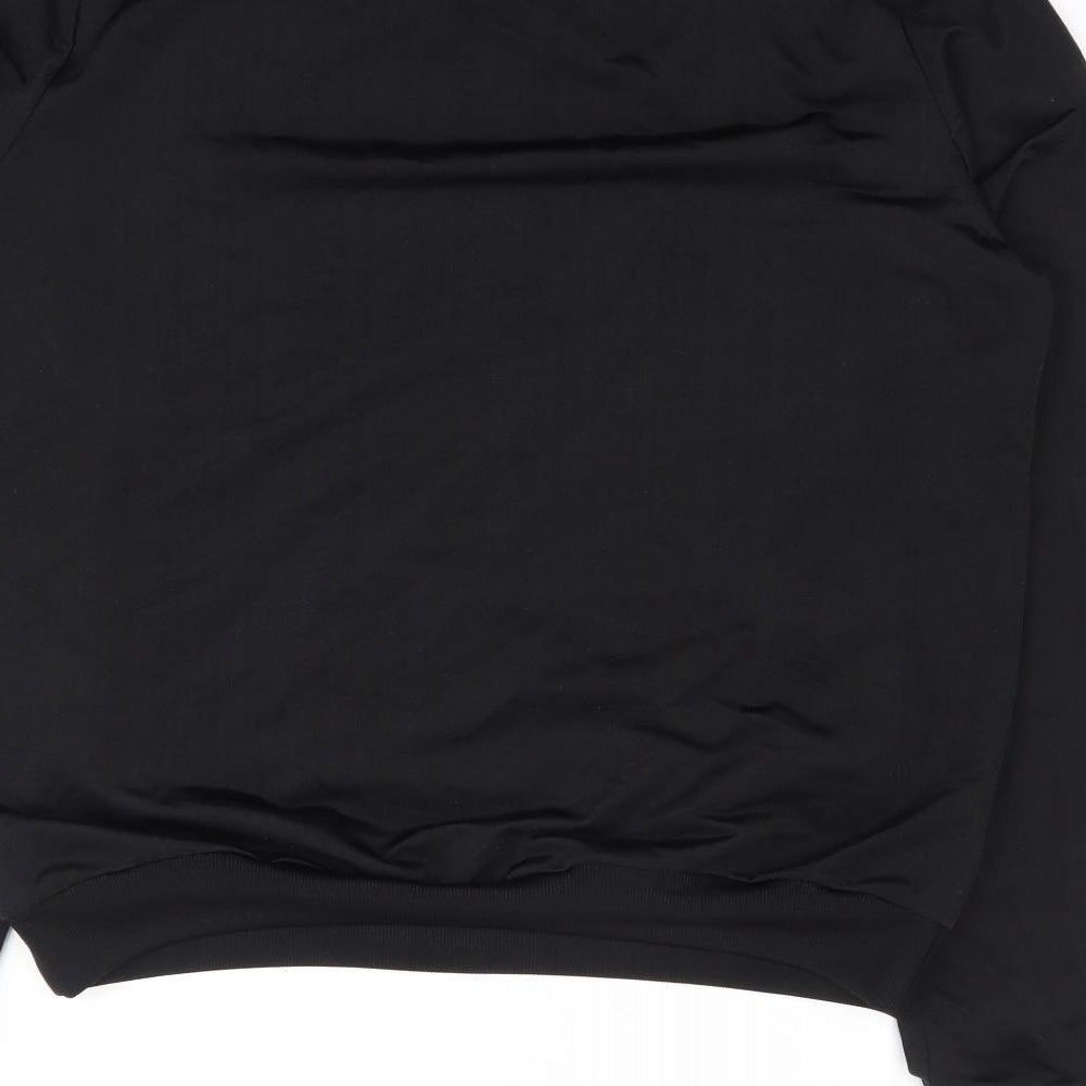 Les Bourdelles Des Carcons Womens Black Crew Neck Polyester Pullover Jumper Size S