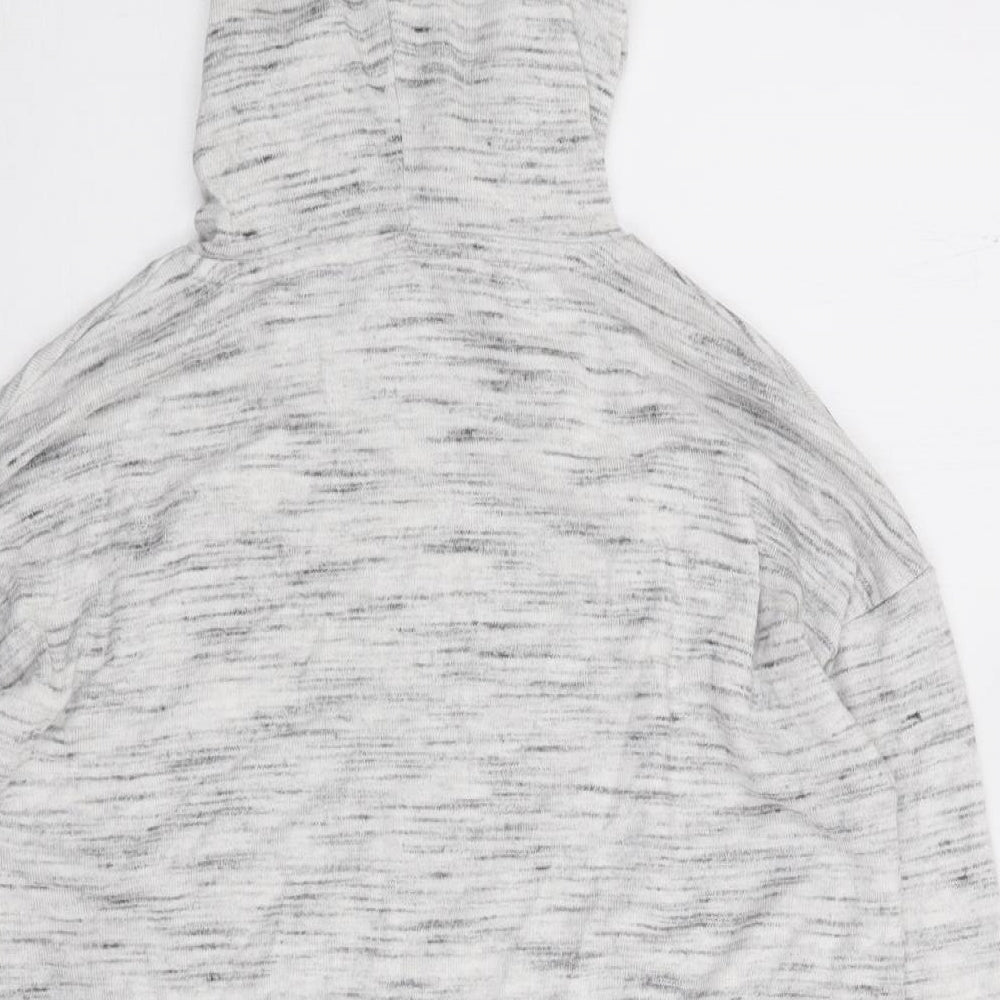 Marks & Spencer Womens Grey Viscose Pullover Hoodie Size 8 Pullover