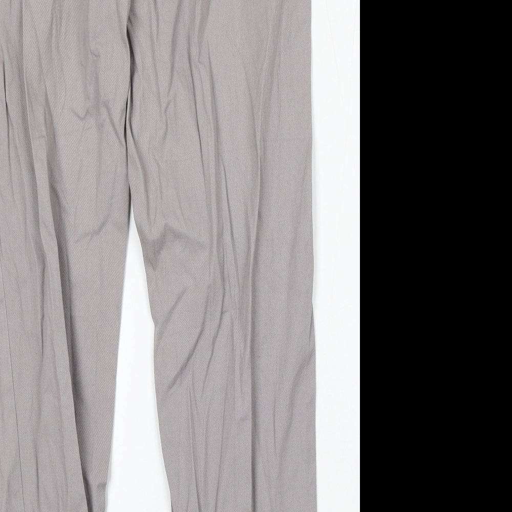 New Look Womens Grey Cotton Straight Jeans Size 14 L32 in Regular