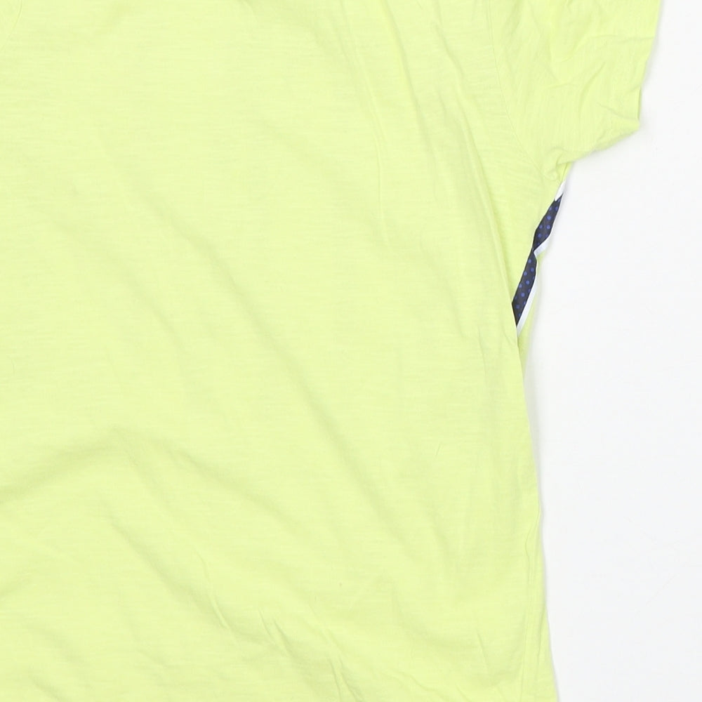 George Girls Green Cotton Basic T-Shirt Size 8-9 Years Round Neck