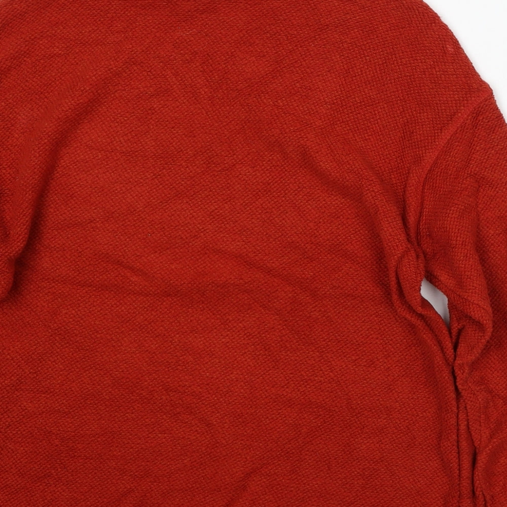 Spirit Womens Red Roll Neck Cotton Pullover Jumper Size M