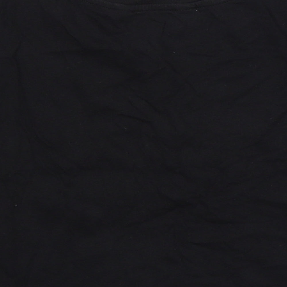 915 Generation Girls Black Cotton Basic T-Shirt Size 10-11 Years Round Neck - Coachella