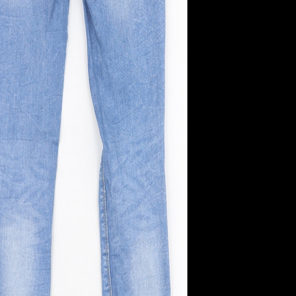 Zara Womens Blue Polyester Skinny Jeans Size 27 in L30 in Slim Zip
