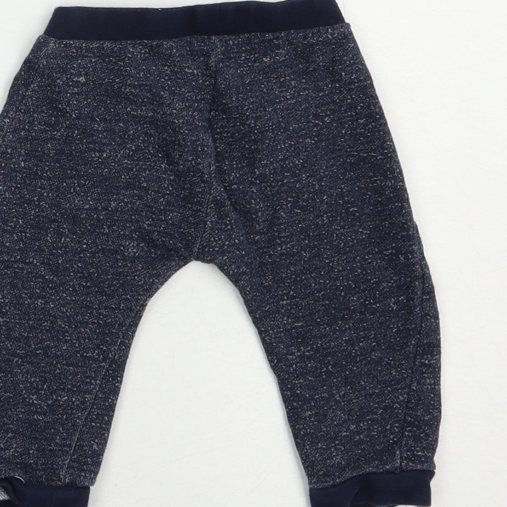 Disney Baby Baby Blue Cotton Jogger Trousers Size 6-9 Months Drawstring