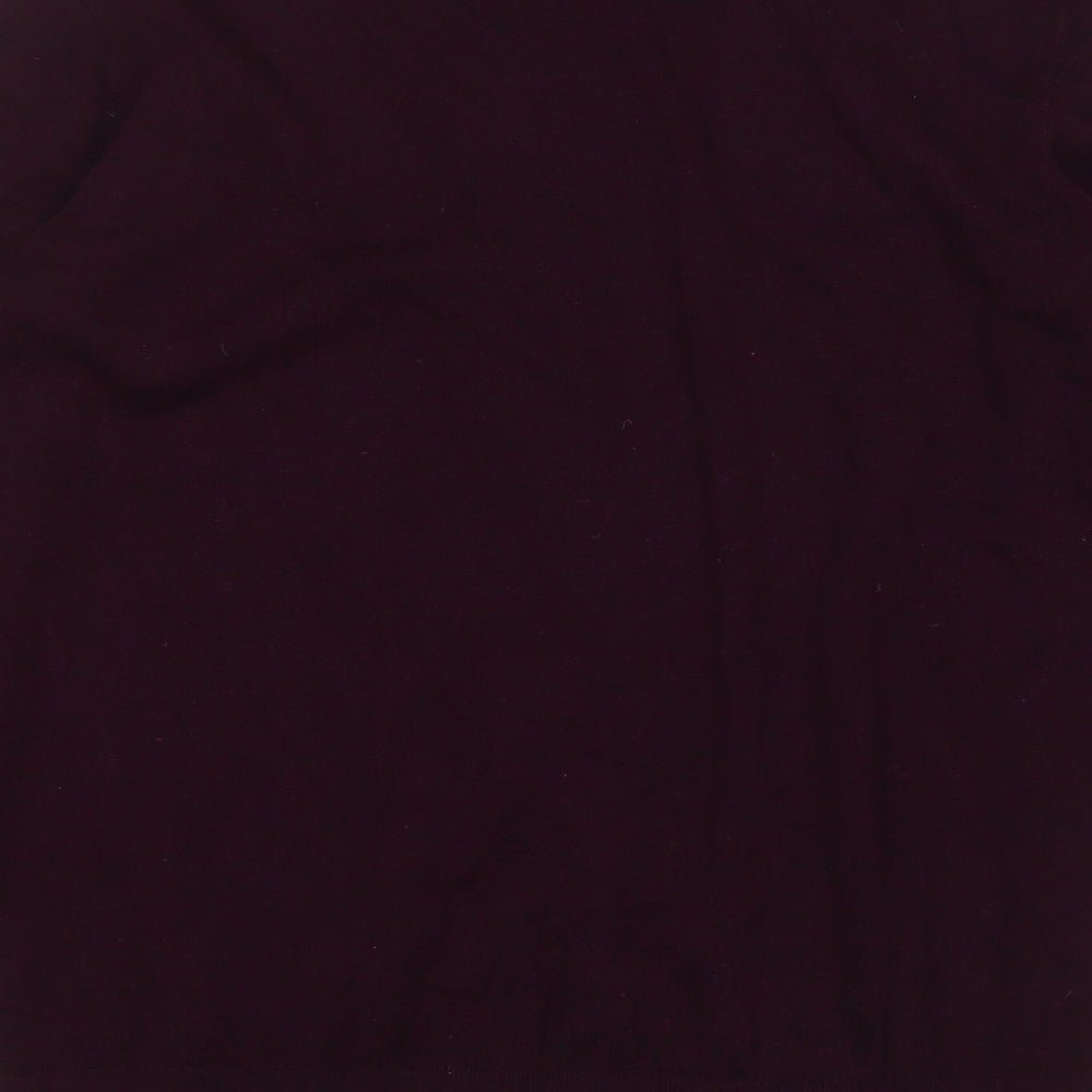 H&M Mens Purple Round Neck Cotton Pullover Jumper Size L