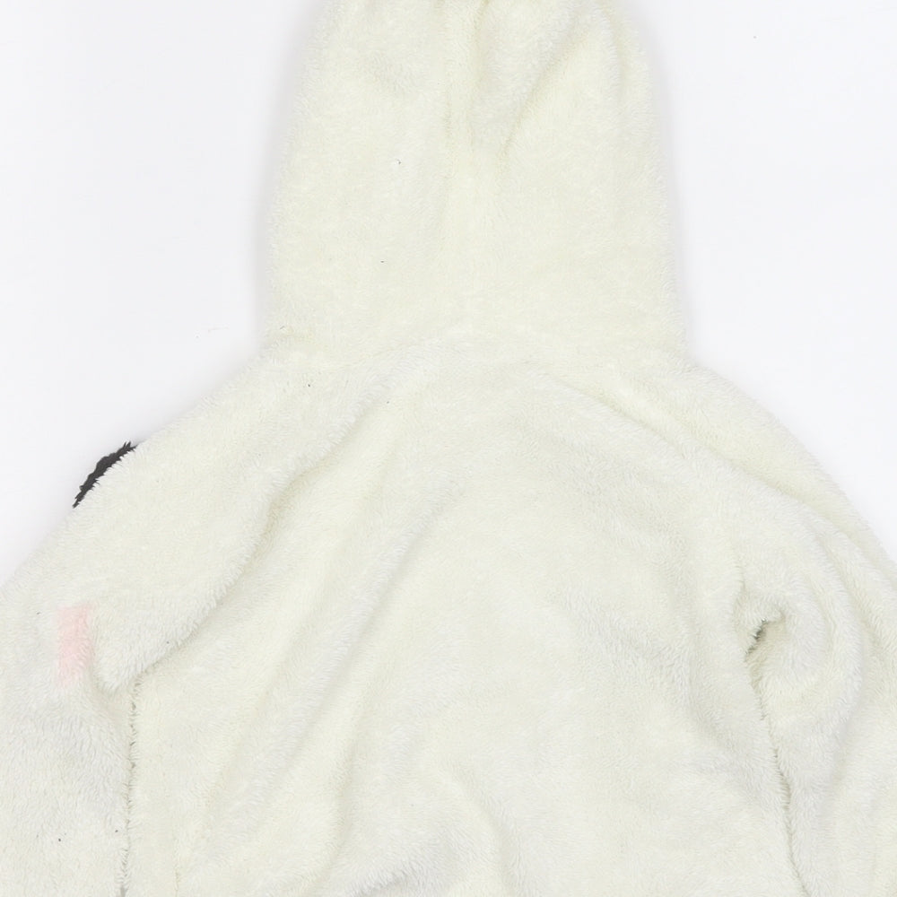 Blue Zoo Girls White Polyester Pullover Hoodie Size 2-3 Years - Panda