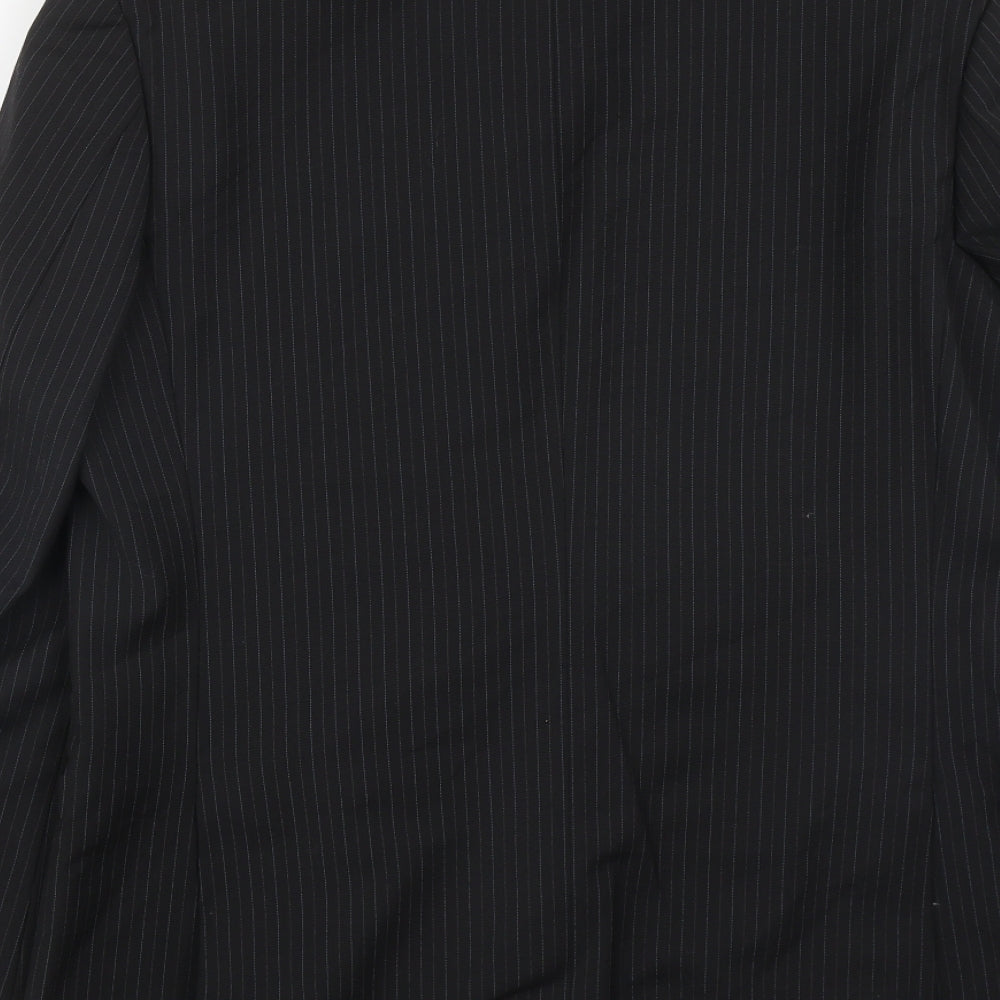 City Survival Mens Black Polyester Jacket Suit Jacket Size 40