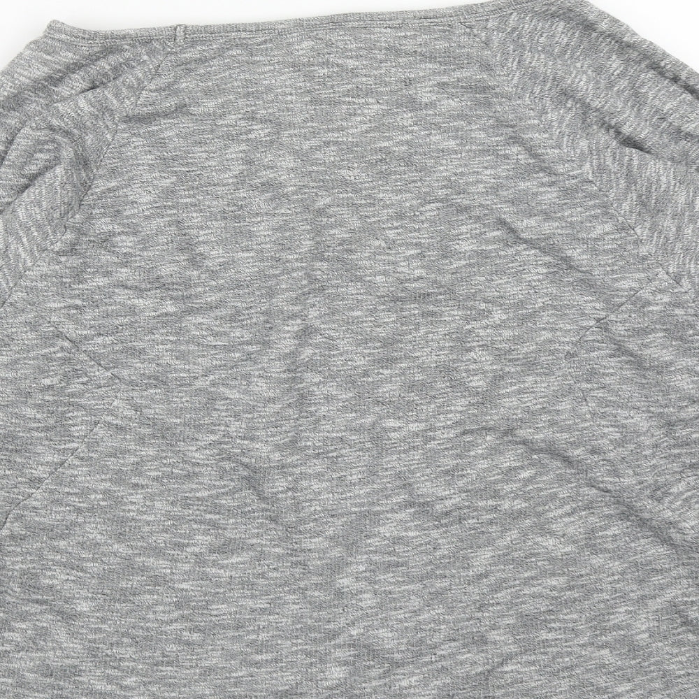 Topshop Womens Green Scoop Neck Cotton Pullover Jumper Size 8