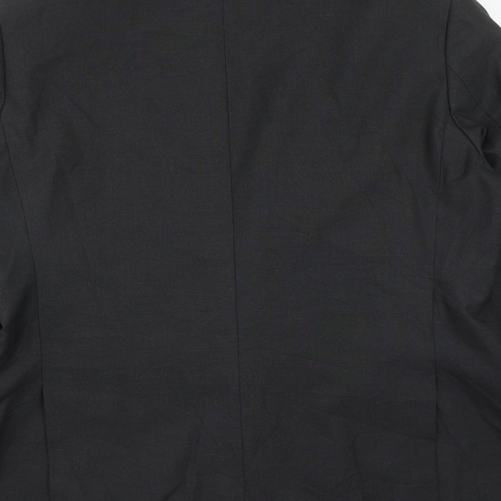 Marks & Spencer Mens Black Polyester Jacket Suit Jacket Size 44