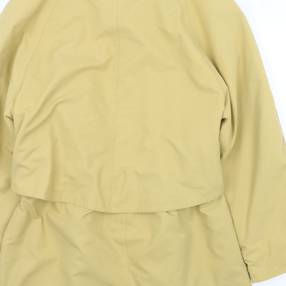 Danni Mac Womens Yellow Overcoat Coat Size M Button - M/L