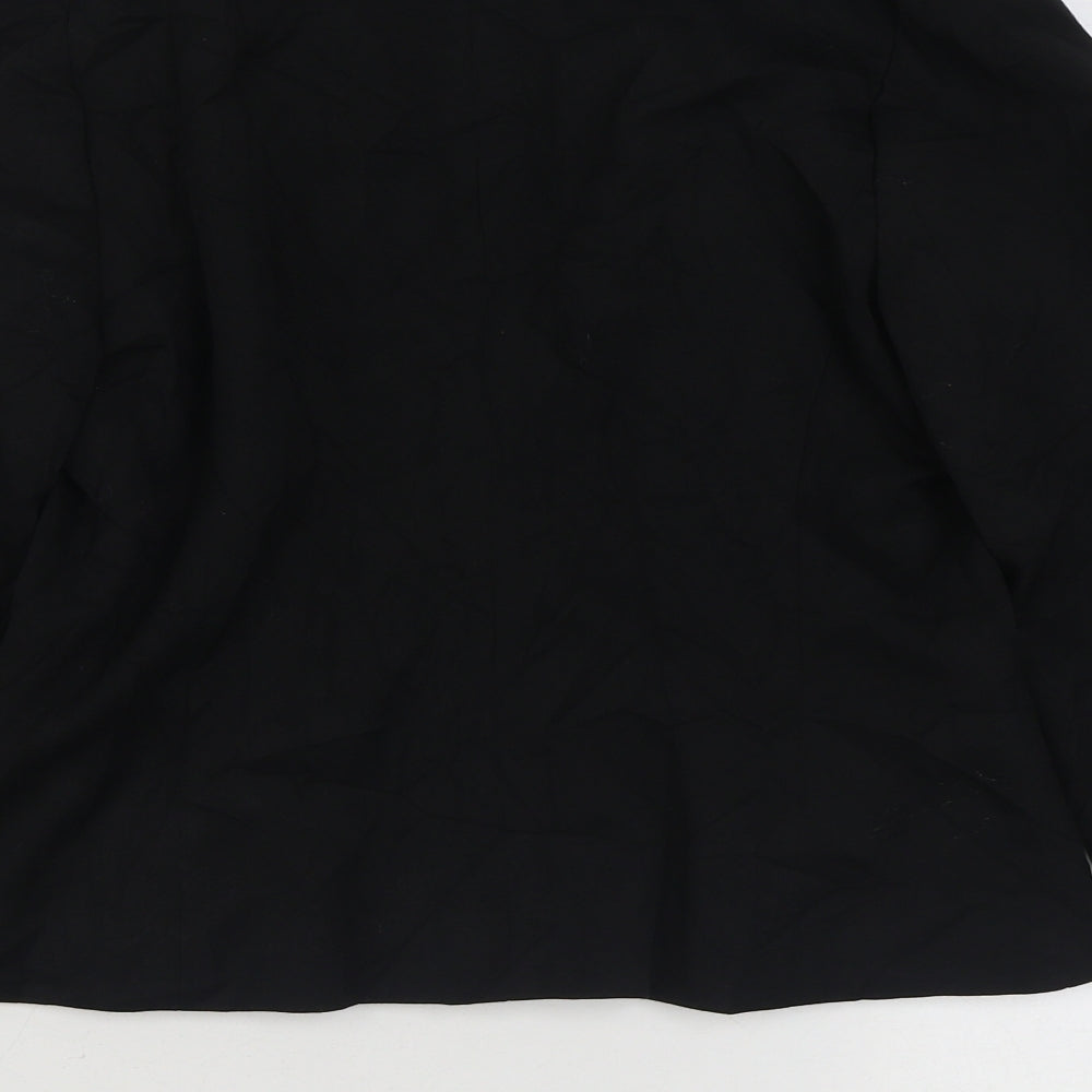 Pilot Womens Black Jacket Blazer Size 12 Button