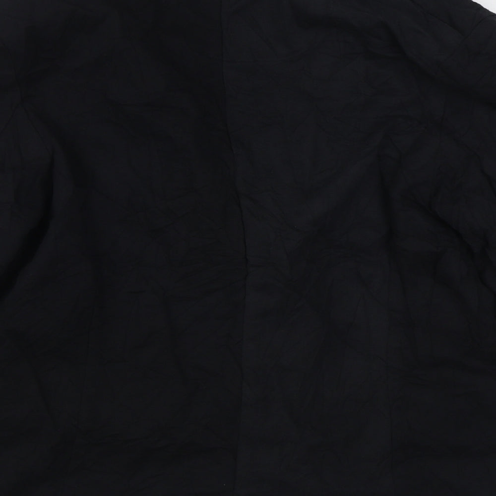 Internacionale Womens Black Jacket Blazer Size 14 Button