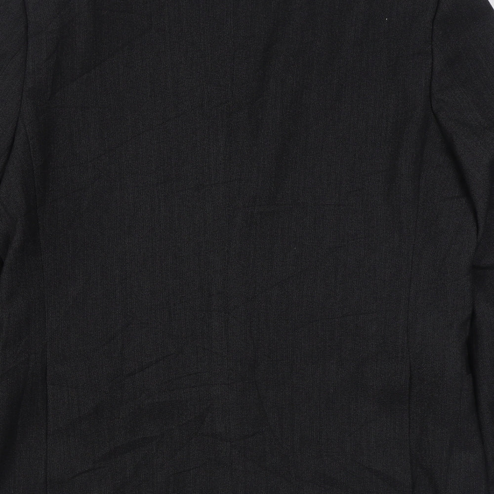 Fellini Mens Grey Polyester Jacket Suit Jacket Size 40