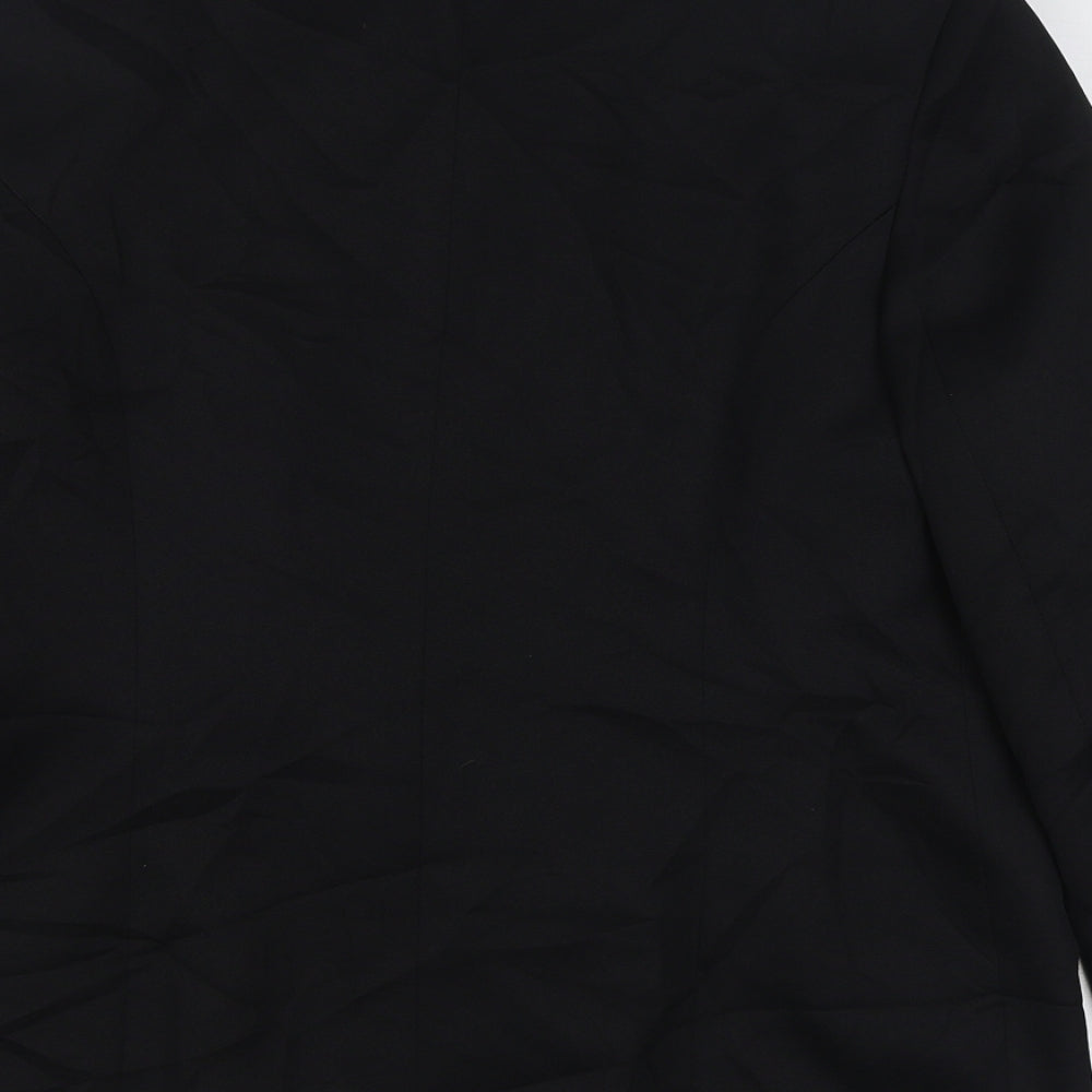 Slimma Womens Black Jacket Blazer Size 16 Button