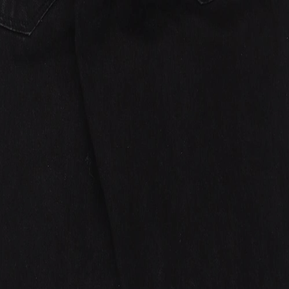 Dunnes Womens Black Cotton Straight Jeans Size 36 L25 in Regular