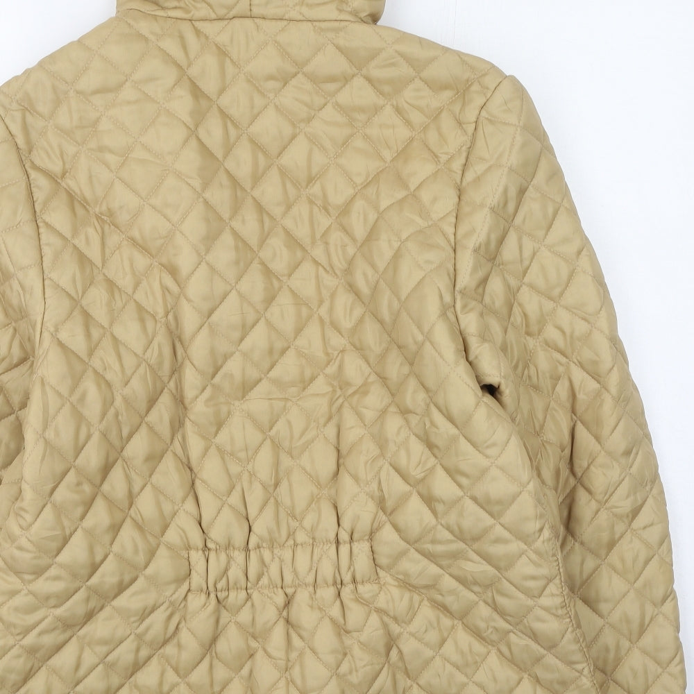 International Womens Gold Rain Coat Coat Size 16