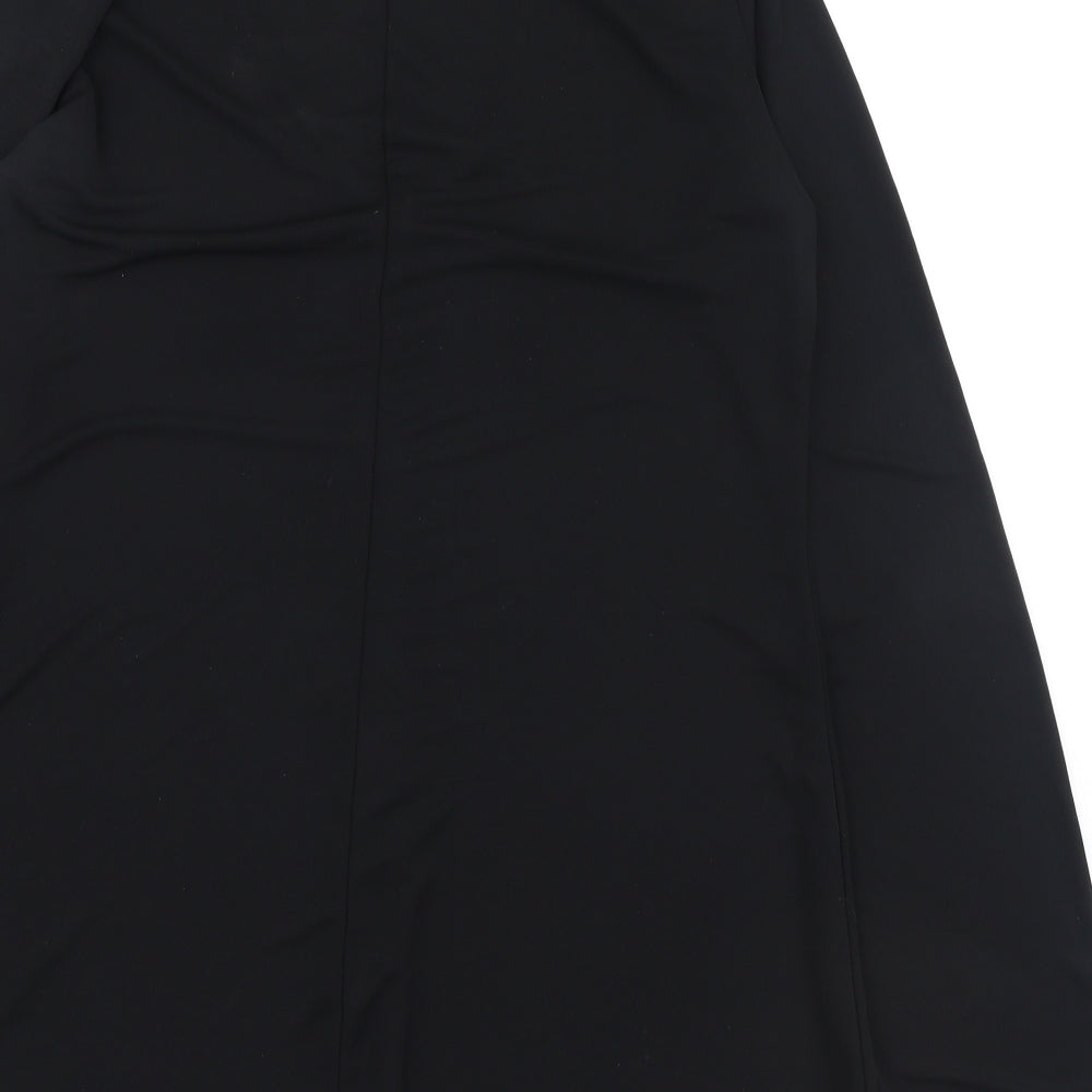 ASOS Womens Black Polyester Basic Blouse Size 12 V-Neck