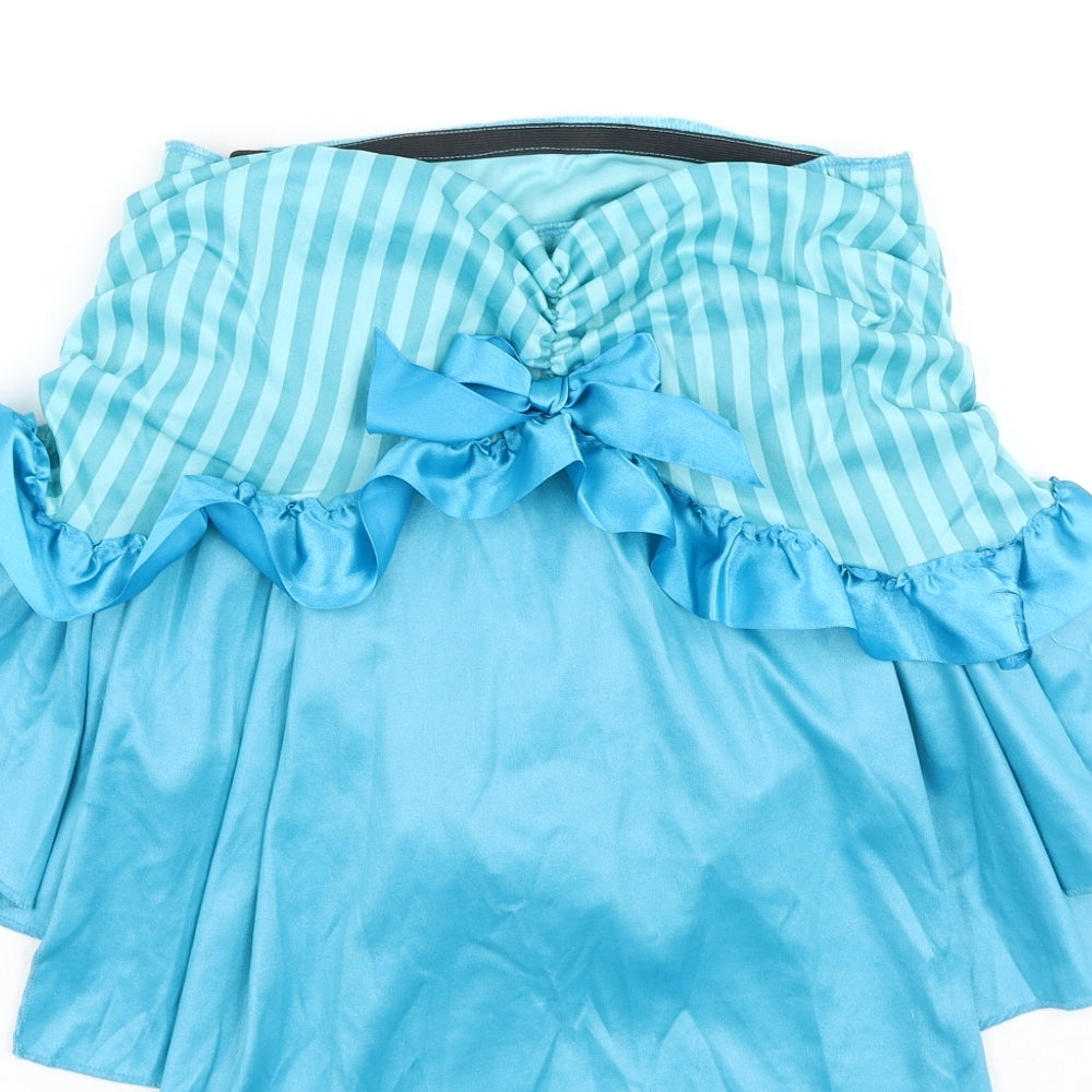 Smiffys Womens Blue Striped Polyester Mini Skirt Size S - fancy dress