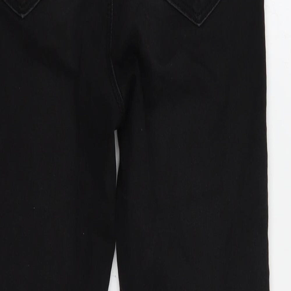 Monokrom Womens Black Cotton Skinny Jeans Size 6 L25 in Regular Button