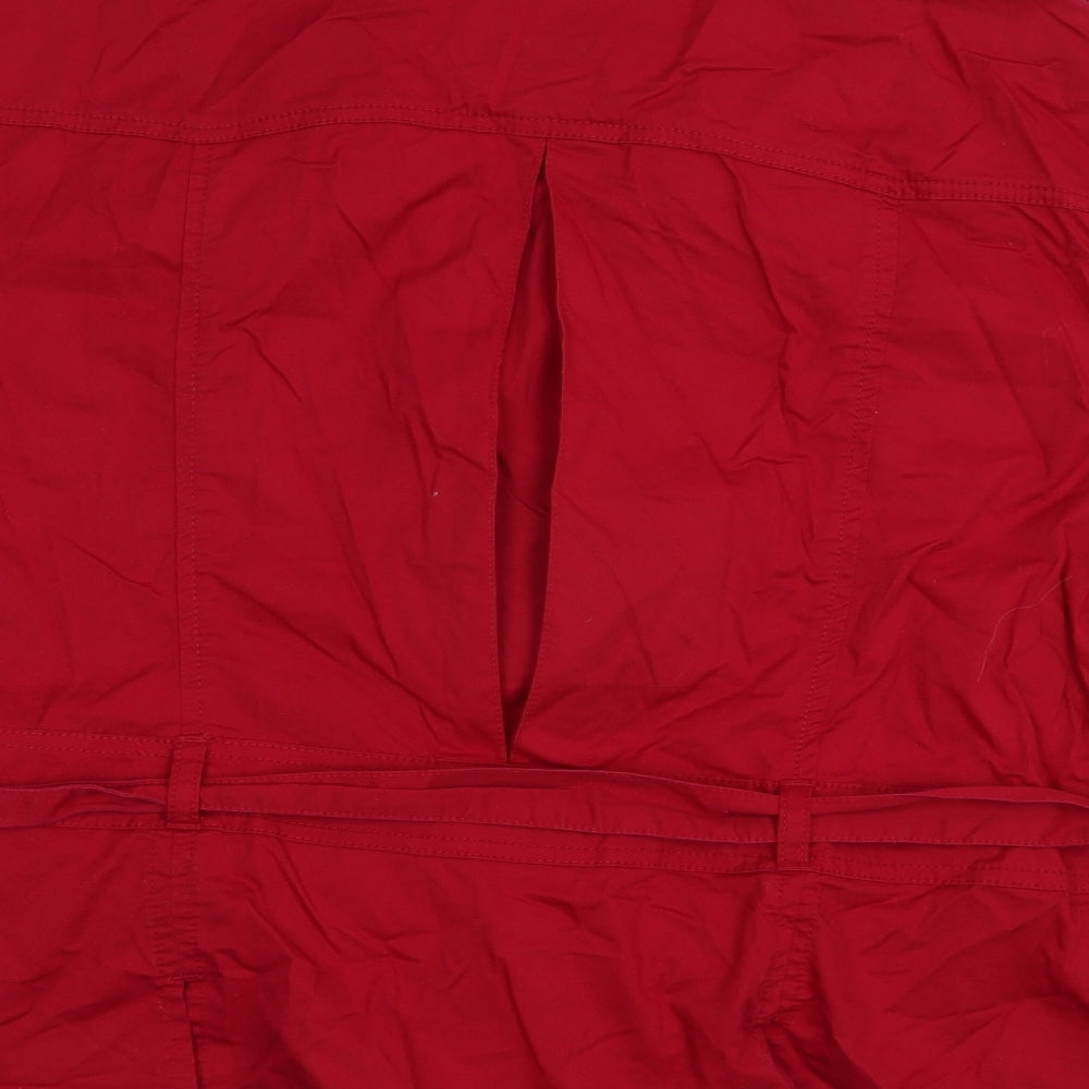 Style & Co. Womens Red Jacket Size L Button