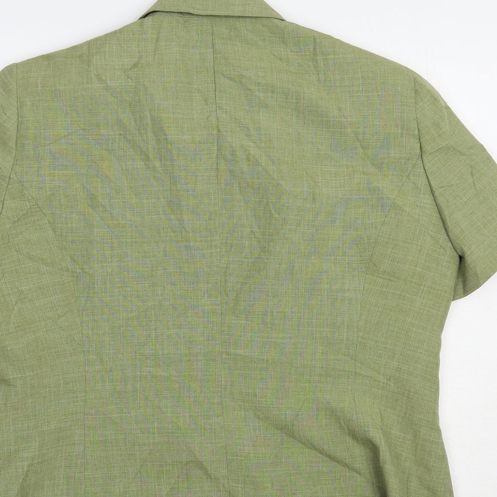 Debenhams Womens Green Jacket Blazer Size 16 Button