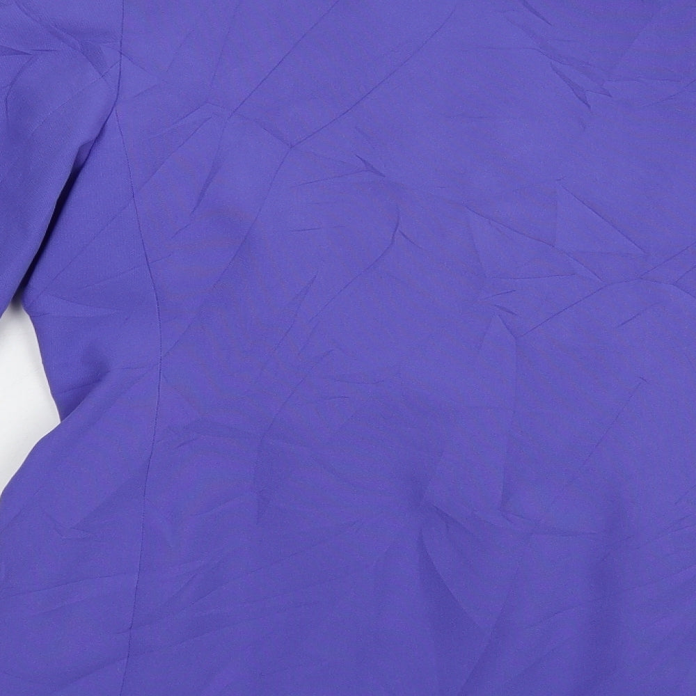 Classics Womens Purple Jacket Blazer Size 12 Button