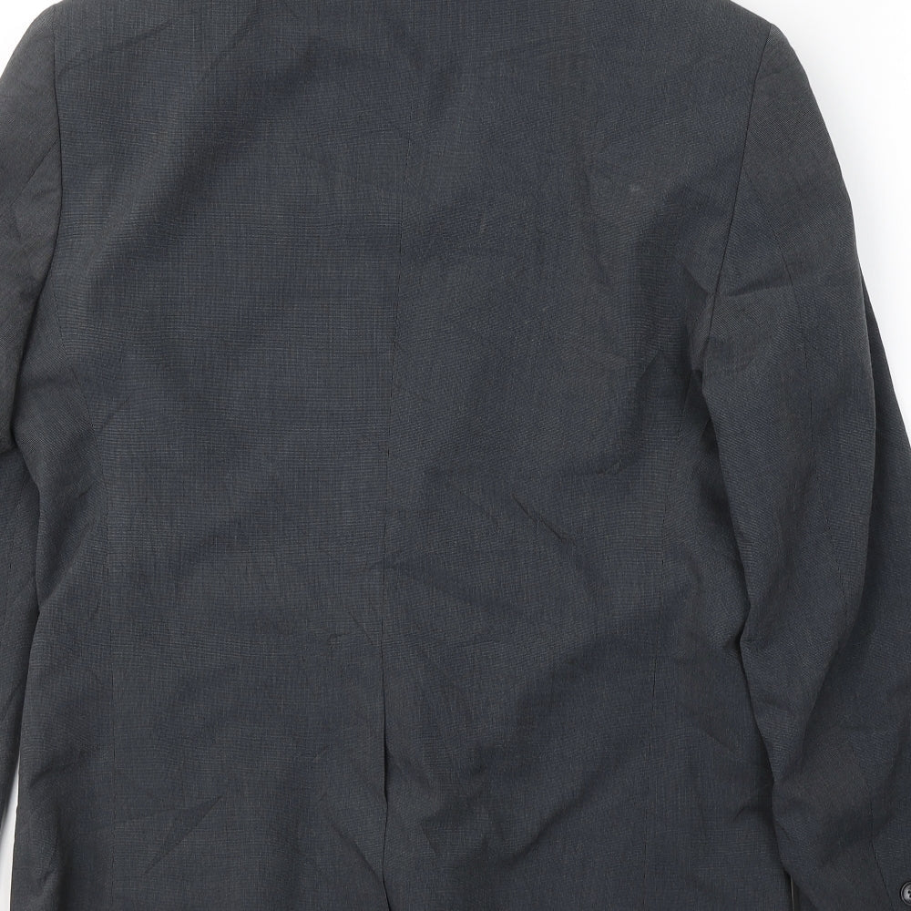 TU Mens Grey Polyester Jacket Suit Jacket Size 40
