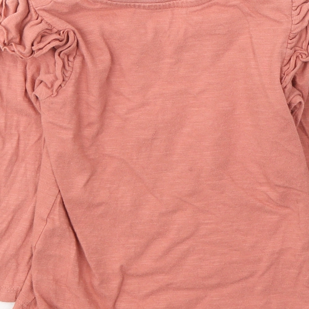 Primark Girls Pink Cotton Pullover Casual Size 2-3 Years Round Neck Pullover - A heart full of flowers