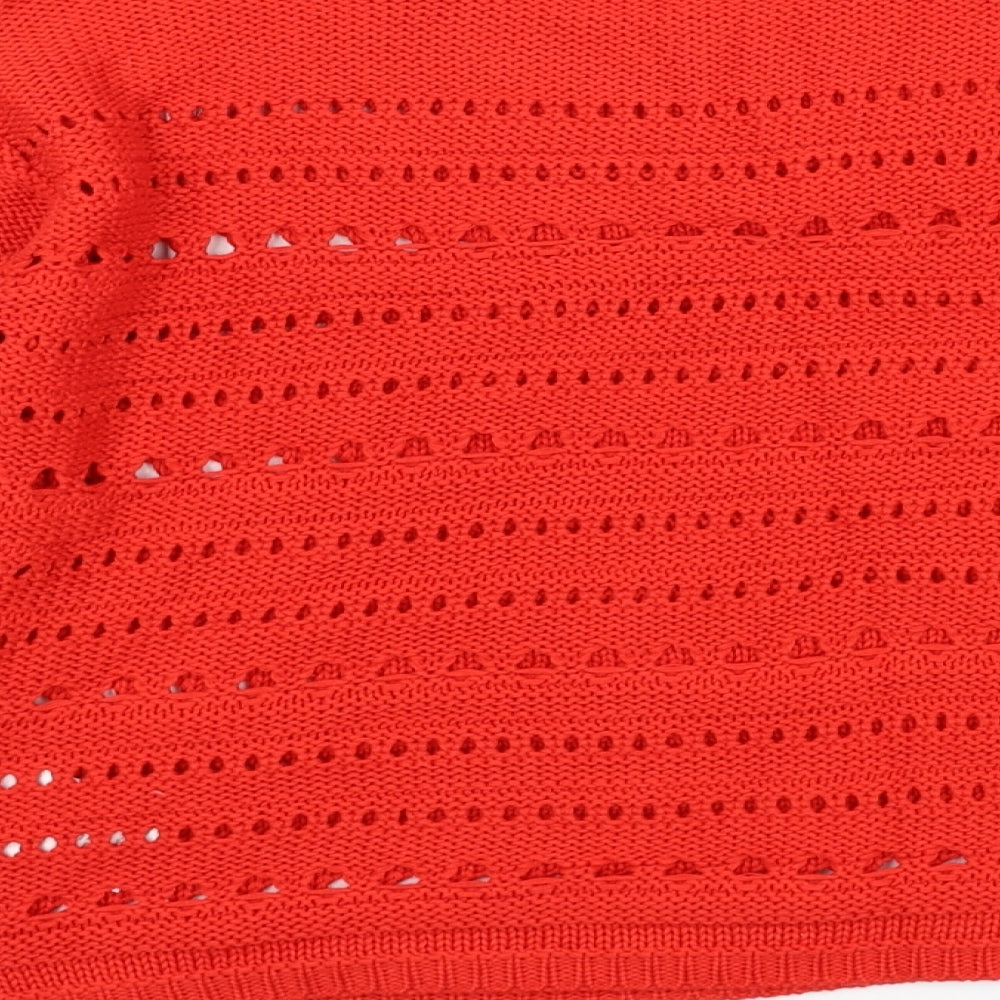 Betty Barclay Womens Red Round Neck Acrylic Pullover Jumper Size 10