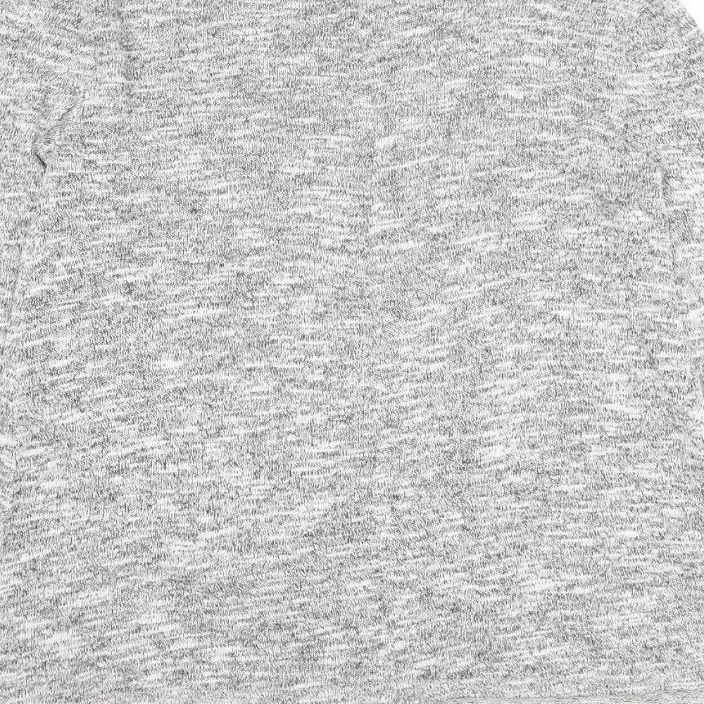 New Look Womens Grey Round Neck Viscose Pullover Jumper Size 8