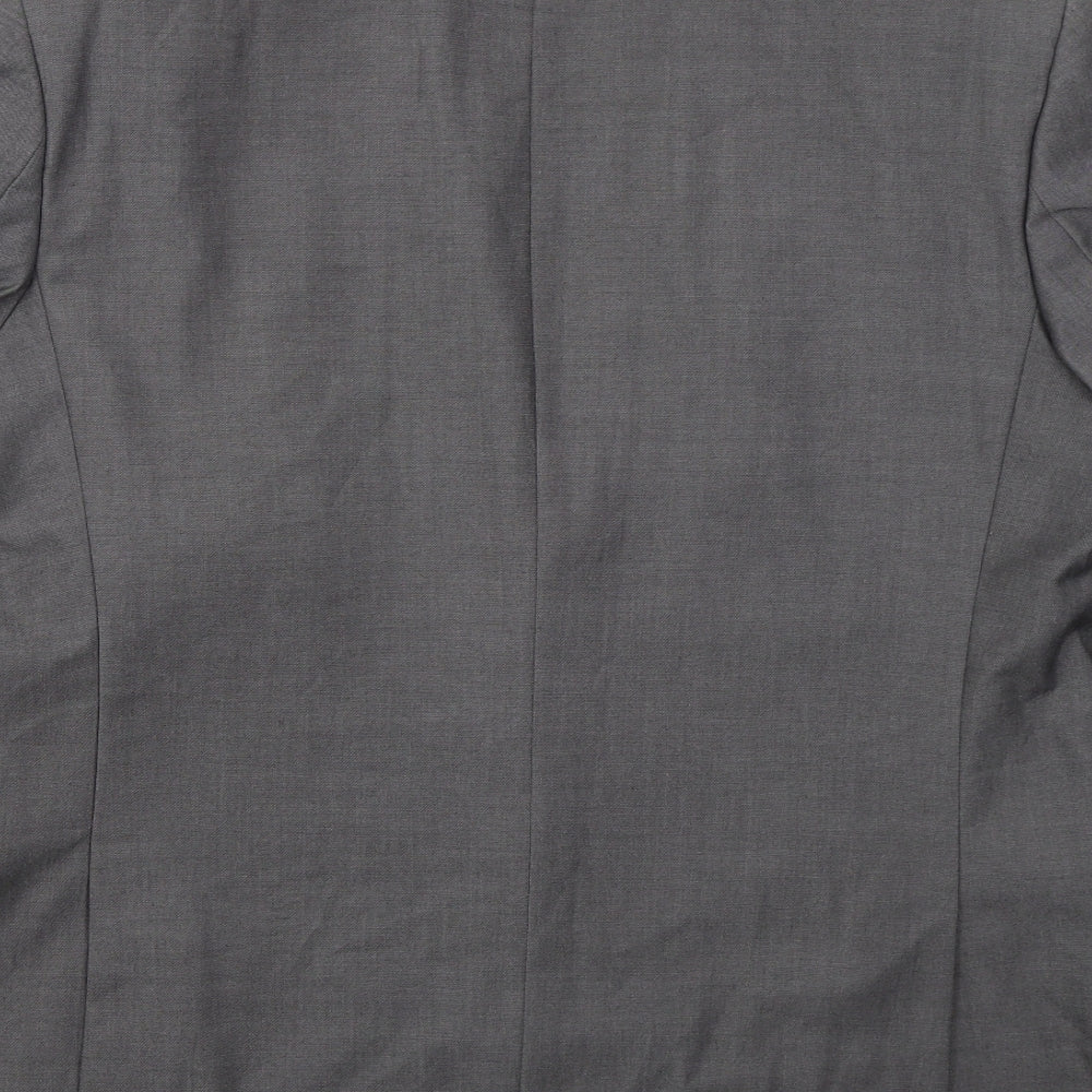 Burton Mens Grey Polyester Jacket Suit Jacket Size 46