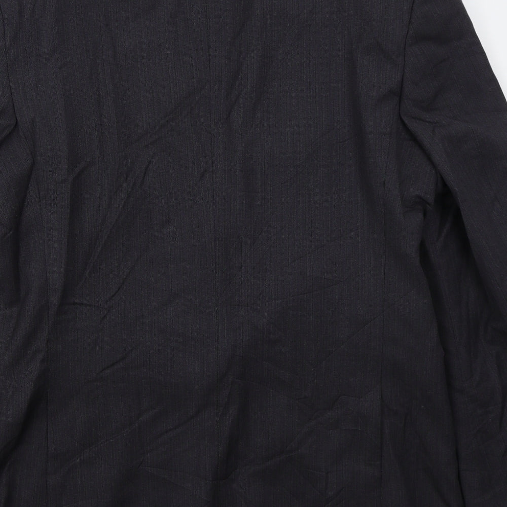 Burton Mens Grey Herringbone Wool Jacket Suit Jacket Size 42