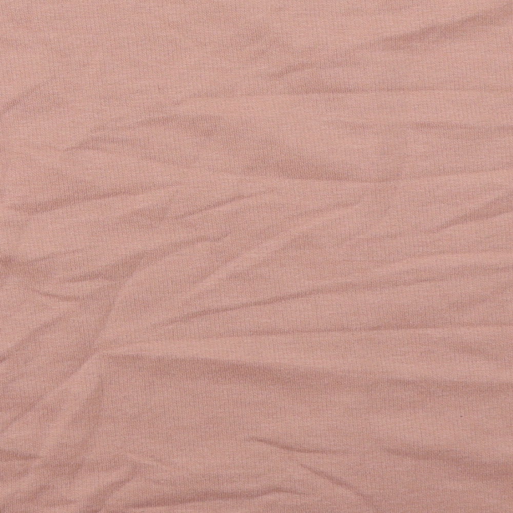 New Look Womens Pink Cotton Pullover Sweatshirt Size 10 Pullover